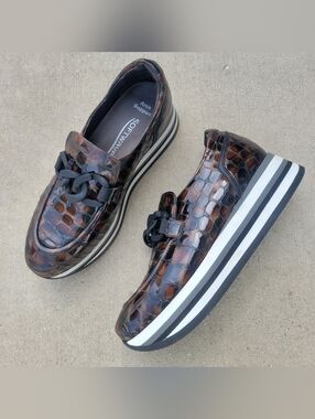 Softwaves Allicia Croc Platform Shoe Size EU 38.5 US 7.5-8